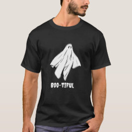 Camiseta Fantasma bruta | Halloween blanco y negro con barr