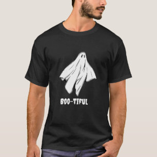 Camiseta Fantasma bruta   Halloween blanco y negro con barr