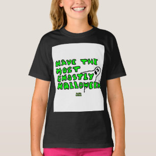 Camiseta Fantasma Chicas de Halloween Camisas Black Basic T
