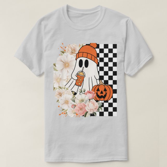 Camiseta Fantasma con Beanie - Gráfica de Halloween de fant (Diseño del anverso)