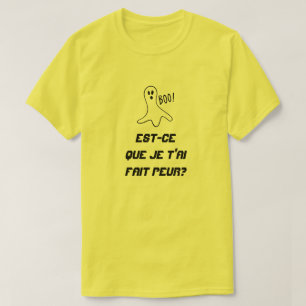 Camiseta Fantasma con texto Est-ce que je t'ai fait peur?