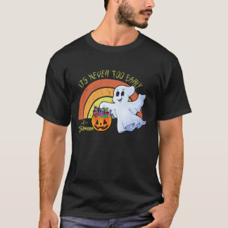 Camiseta Fantasma Cuta Halloween - Graciosa cosecha Retro