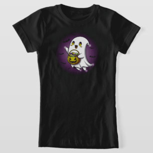 Camiseta Fantasma Cute SOLO EN NEGRO