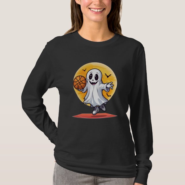 Camiseta Fantasma de baloncesto Scary Halloween (Anverso)