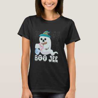 Camiseta Fantasma De Boo Jee Cute Con Café Halloween