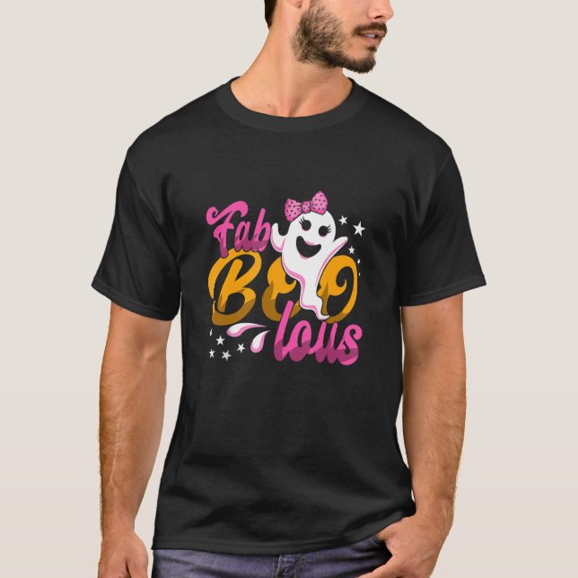 Camiseta Fantasma De Bote Cuo Halloween Fab Boo Lous Boo Ro (Anverso)