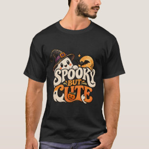 Camiseta Fantasma de Bruja Espeluznante pero Lindo Gráfico 