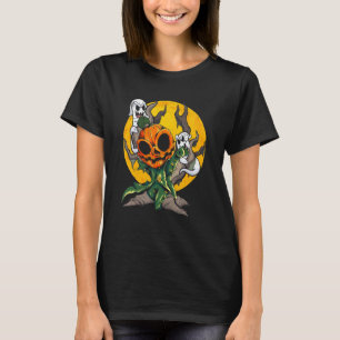 Camiseta Fantasma de cabeza de calabaza Hallowee de este añ