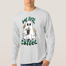 Camiseta Fantasma de café - Pero primero... Café - LS de gr