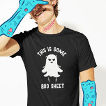 Camiseta Fantasma de chapa de boom divertida y moderna de H<br><div class="desc">Entra en el espíritu de Halloween con nuestro Fantasma "Boo Sheet"! 😄 Añade tu propio giro para divertirte más espeluznante. ¡Gistles fantasmales esperan! 👻 #FunnyHalloweenTee</div>