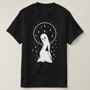 Camiseta fantasma de corazón roto en la lluvia
