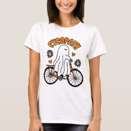 Camiseta Fantasma de Cycopath Halloween en bicicleta Naranj