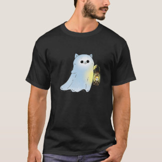 Camiseta Fantasma De Gato Con Fantasma Hallowee De Espada L