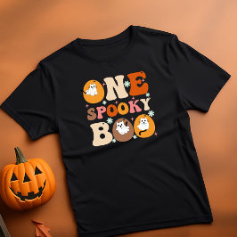 Camiseta Fantasma de gato de Boo Groovy de Halloween de un