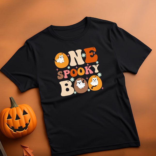 Camiseta Fantasma de gato de Boo Groovy de Halloween de un  (Subido por el creador)