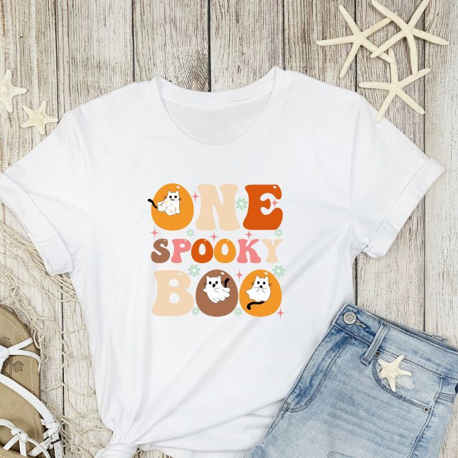 Camiseta Fantasma de gato de Boo Groovy de Halloween de un  (Subido por el creador)