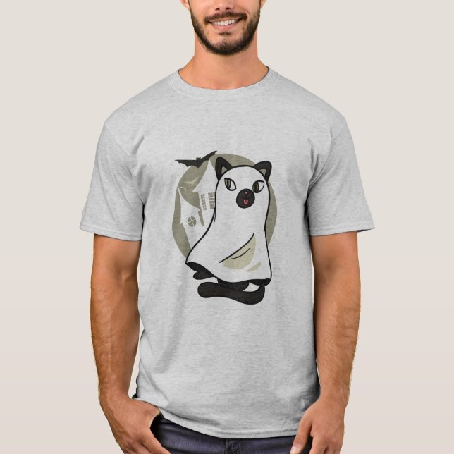 Camiseta Fantasma de gato fantasmal (Anverso)
