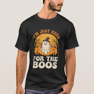 Camiseta Fantasma de Halloween Aquí por los abucheos