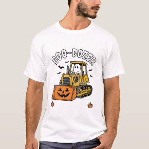 Camiseta Fantasma de Halloween Boo Dozer Bulldozer Divertid