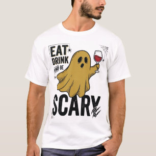 Camiseta Fantasma de Halloween Come Bebe Y Sé Espantoso Vin