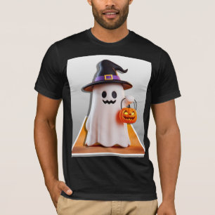 Camiseta Fantasma de Halloween con calabaza