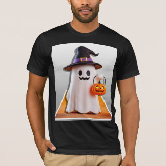 Camiseta Fantasma de Halloween con calabaza