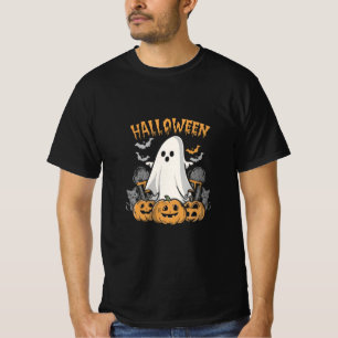 Camiseta fantasma de halloween con gatos negros temporada e
