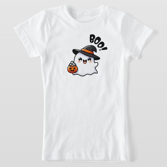 Camiseta Fantasma de Halloween con Gorra de bruja - Boo (Distribución)