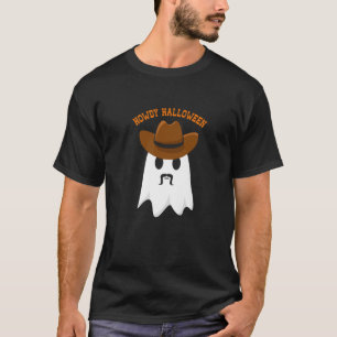 Camiseta Fantasma De Halloween Con Gorra De Vaquero Y Handl