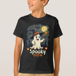 Camiseta Fantasma de Halloween con un Gorra de brujas