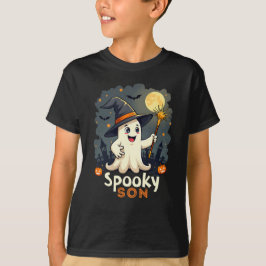 Camiseta Fantasma de Halloween con un Gorra de brujas