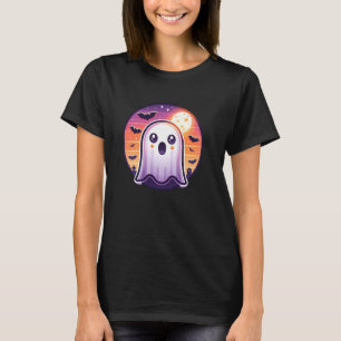 Camiseta Fantasma de Halloween de diseño lindo con bates al