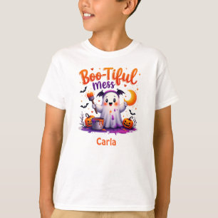 Camiseta Fantasma de Halloween de Mess Boo Tiful