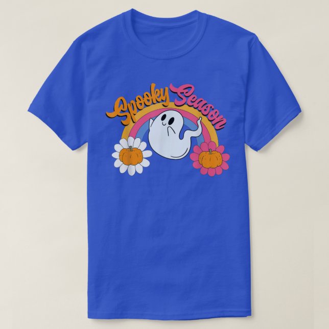 Camiseta Fantasma de Halloween de temporada Groovy Spooky d (Diseño del anverso)