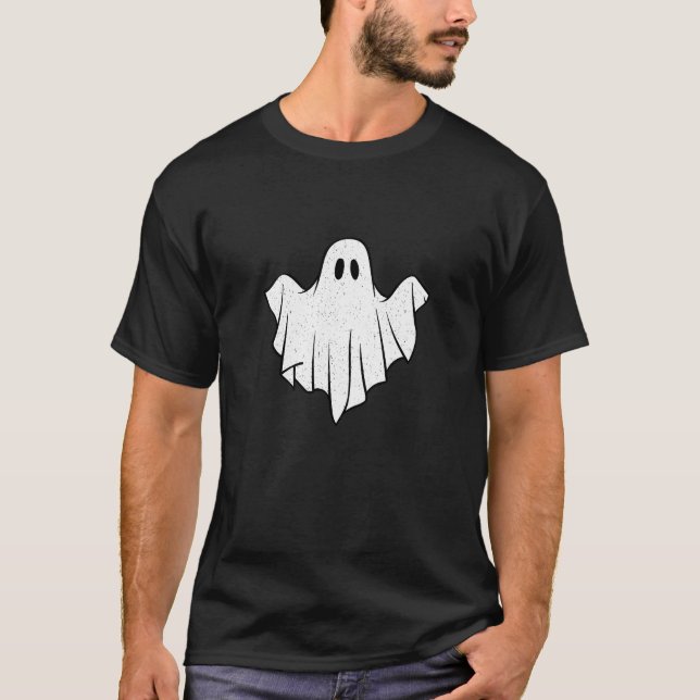 Camiseta fantasma de halloween, disfraces aterradores de ha (Anverso)