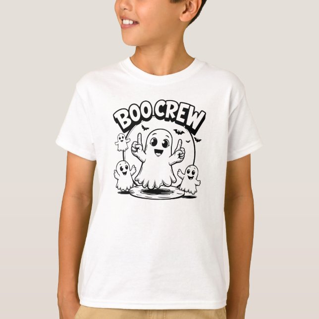 Camiseta Fantasma de Halloween en Boo Crew (Anverso)