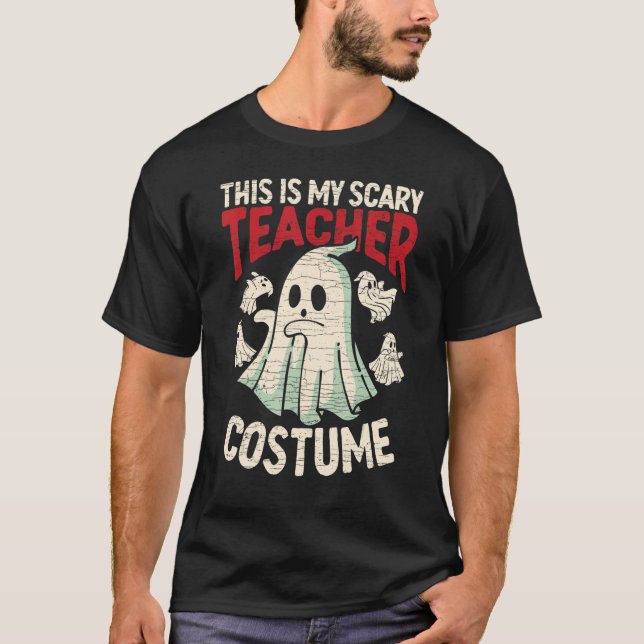 Camiseta Fantasma De Halloween Este Es Mi Disfraz De Profes (Anverso)