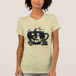 Camiseta Fantasma de Halloween fantasía con calabaza
