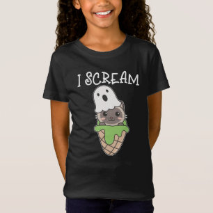 Camiseta Fantasma De Halloween Grito Un Arma De Helado