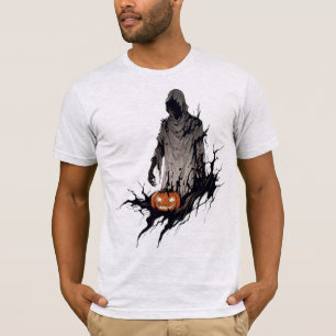 Camiseta Fantasma de Halloween Jack-o'-lantern