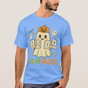 Camiseta Fantasma de Halloween jugando Mahjong Espeluznante