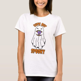 Camiseta Fantasma de Halloween lindo pero espeluznante sost