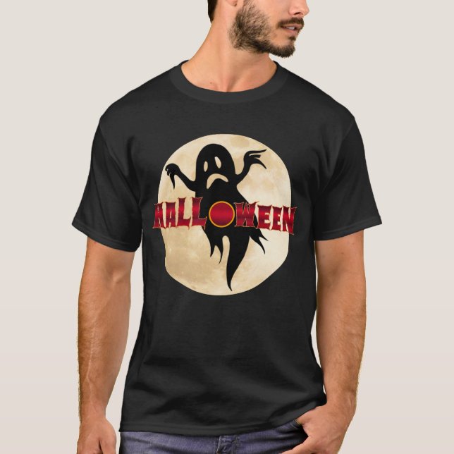 Camiseta Fantasma de Halloween Luna (Anverso)