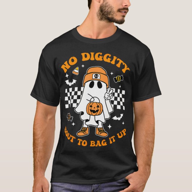 Camiseta Fantasma De Halloween No Hay Digancia De Apagarla (Anverso)