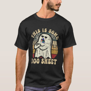 Camiseta Fantasma De Halloween Retro Boo Esto Es Una Hoja D