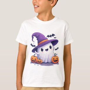 Camiseta Fantasma de Halloween rodeado de calabazas y murci