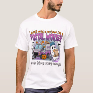 Camiseta Fantasma de Halloween,Trabajador postal