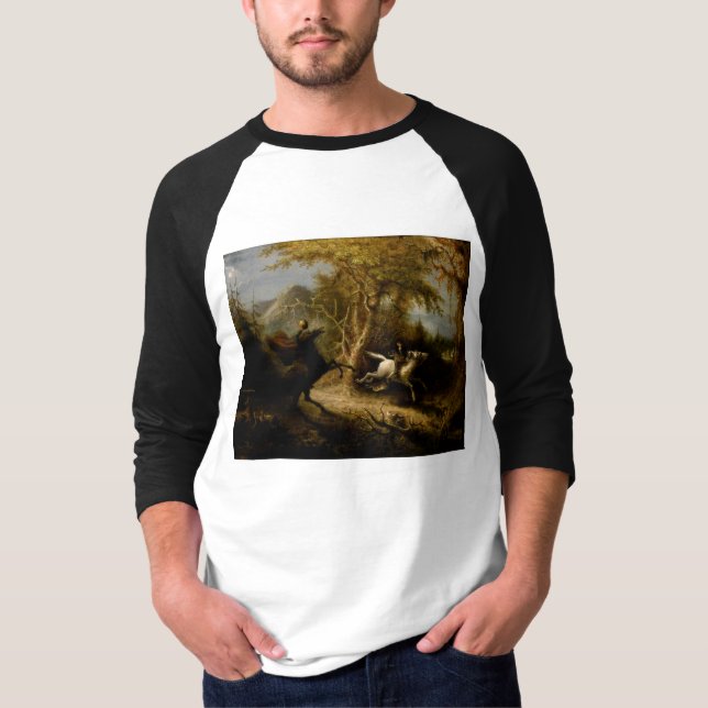 Camiseta Fantasma de Halloween, un jinete sin cabeza (Anverso)