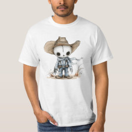 Camiseta fantasma de halloween vaquero