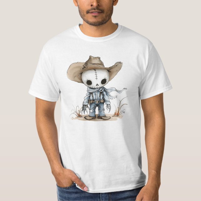 Camiseta fantasma de halloween vaquero (Anverso)